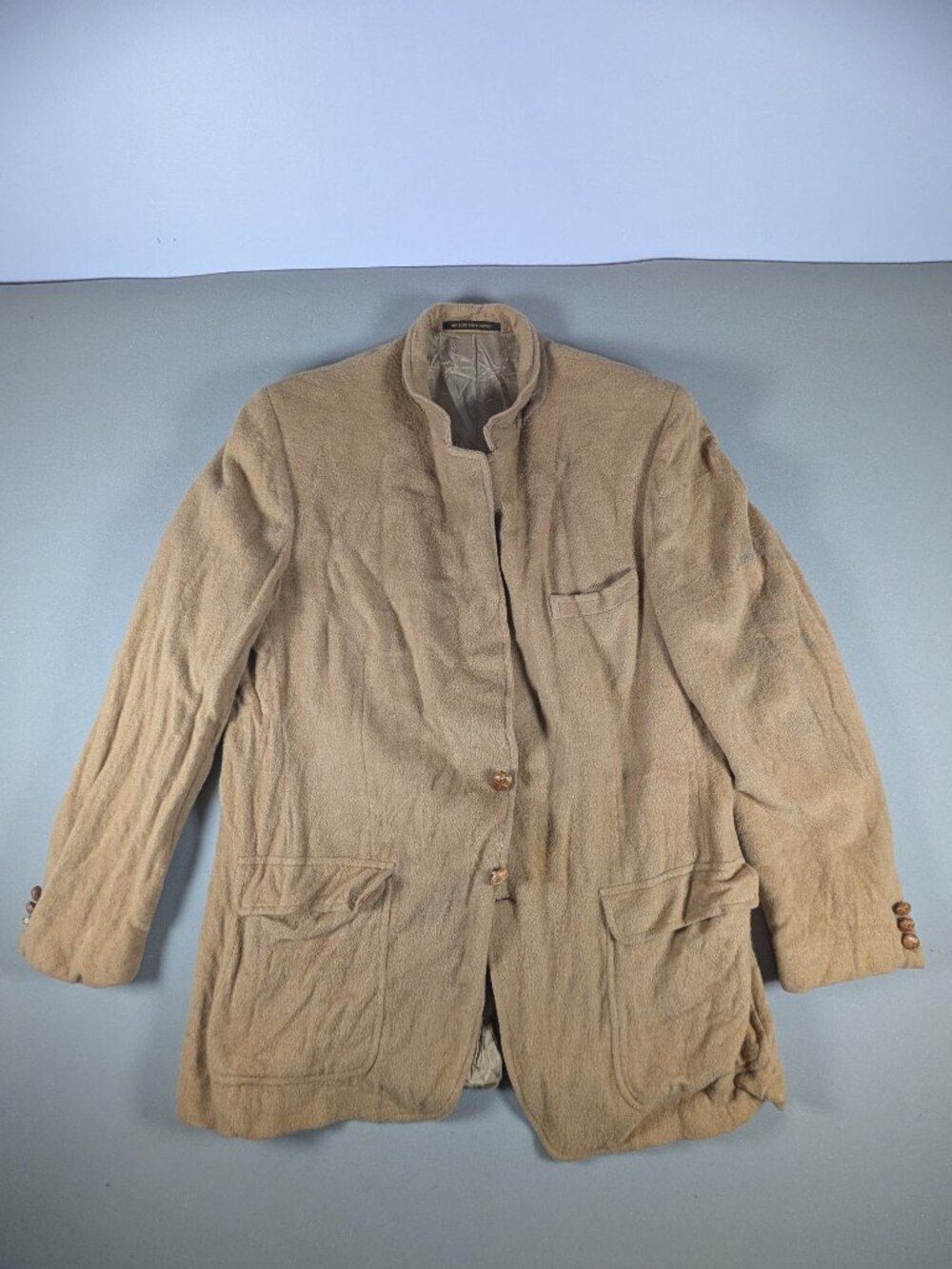 Men's Vintage 1960s 100% Camel Hair Tan Sports Coat by Hanlon/Haegle Size L Tan
